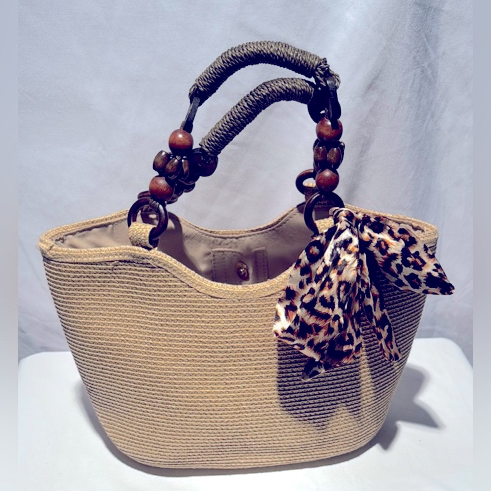 Magid Tan and Brown Tote Bag with Elegant Design